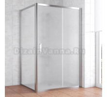 Душевой уголок Vegas Glass ZP+ZPV 120*100 08 10 профиль глянцевый хром, стекло сатин