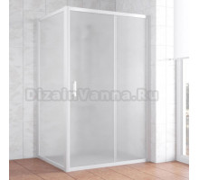 Душевой уголок Vegas Glass ZP+ZPV 120*100 01 10 профиль белый, стекло сатин