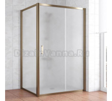 Душевой уголок Vegas Glass ZP+ZPV 120*100 05 10 профиль бронза, стекло сатин