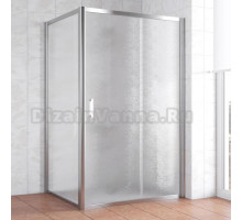 Душевой уголок Vegas Glass ZP+ZPV 120*100 08 02 профиль глянцевый хром, стекло шиншилла