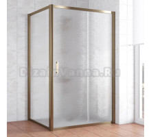 Душевой уголок Vegas Glass ZP+ZPV 120*100 05 02 профиль бронза, стекло шиншилла