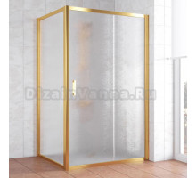 Душевой уголок Vegas Glass ZP+ZPV 120*100 09 02 профиль золото, стекло шиншилла