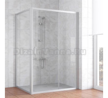 Душевой уголок Vegas Glass ZP+ZPV 130*100 07 01 профиль матовый хром, стекло прозрачное