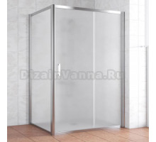 Душевой уголок Vegas Glass ZP+ZPV 130*100 08 10 профиль глянцевый хром, стекло сатин