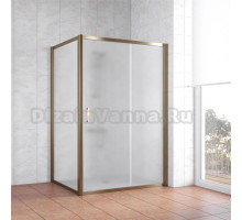 Душевой уголок Vegas Glass ZP+ZPV 130*100 05 10 профиль бронза, стекло сатин