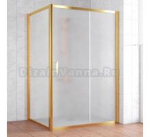 Душевой уголок Vegas Glass ZP+ZPV 130*100 09 10 профиль золото, стекло сатин