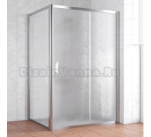 Душевой уголок Vegas Glass ZP+ZPV 130*100 08 02 профиль глянцевый хром, стекло шиншилла