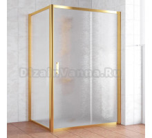 Душевой уголок Vegas Glass ZP+ZPV 130*100 09 02 профиль золото, стекло шиншилла