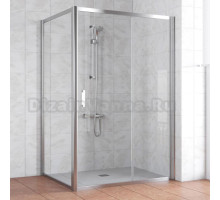 Душевой уголок Vegas Glass ZP+ZPV 140*100 08 01 профиль глянцевый хром, стекло прозрачное