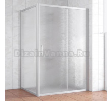 Душевой уголок Vegas Glass ZP+ZPV 140*100 07 02 профиль матовый хром, стекло шиншилла