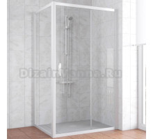 Душевой уголок Vegas Glass ZP+ZPV 110*70 01 01 профиль белый, стекло прозрачное