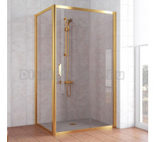 Душевой уголок Vegas Glass ZP+ZPV 110*70 09 05 профиль золото, стекло бронза