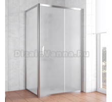 Душевой уголок Vegas Glass ZP+ZPV 110*70 08 10 профиль глянцевый хром, стекло сатин