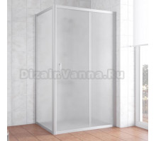 Душевой уголок Vegas Glass ZP+ZPV 110*70 07 10 профиль матовый хром, стекло сатин