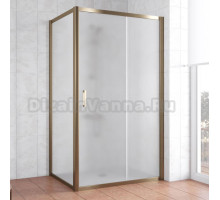 Душевой уголок Vegas Glass ZP+ZPV 110*70 05 10 профиль бронза, стекло сатин