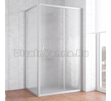 Душевой уголок Vegas Glass ZP+ZPV 110*70 07 02 профиль матовый хром, стекло шиншилла