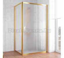 Душевой уголок Vegas Glass ZP+ZPV 110*70 09 02 профиль золото, стекло шиншилла