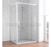 Душевой уголок Vegas Glass ZP+ZPV 120*70 01 01 профиль белый, стекло прозрачное