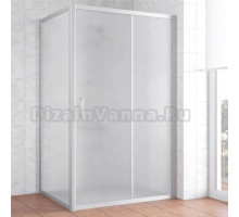 Душевой уголок Vegas Glass ZP+ZPV 120*70 07 10 профиль матовый хром, стекло сатин