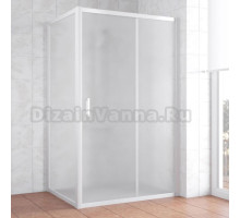 Душевой уголок Vegas Glass ZP+ZPV 120*70 01 10 профиль белый, стекло сатин