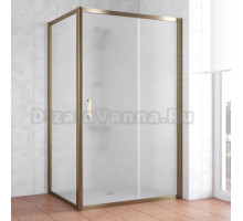 Душевой уголок Vegas Glass ZP+ZPV 120*70 05 10 профиль бронза, стекло сатин