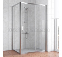 Душевой уголок Vegas Glass ZP+ZPV 130*70 08 01 профиль глянцевый хром, стекло прозрачное