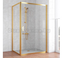 Душевой уголок Vegas Glass ZP+ZPV 130*70 09 01 профиль золото, стекло прозрачное