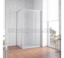 Душевой уголок Vegas Glass ZP+ZPV 110*80 07 10 профиль матовый хром, стекло сатин