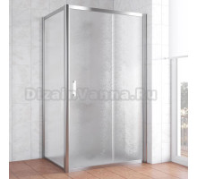 Душевой уголок Vegas Glass ZP+ZPV 110*80 08 02 профиль глянцевый хром, стекло шиншилла