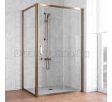 Душевой уголок Vegas Glass ZP+ZPV 120*80 05 01 профиль бронза, стекло прозрачное