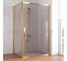 Душевой уголок Vegas Glass ZP+ZPV 120*80 09 05 профиль золото, стекло бронза