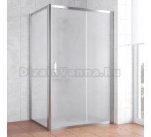 Душевой уголок Vegas Glass ZP+ZPV 120*80 08 10 профиль глянцевый хром, стекло сатин