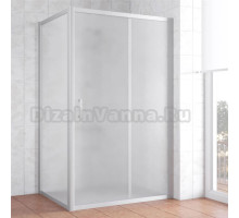 Душевой уголок Vegas Glass ZP+ZPV 120*80 07 10 профиль матовый хром, стекло сатин