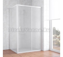 Душевой уголок Vegas Glass ZP+ZPV 120*80 01 10 профиль белый, стекло сатин