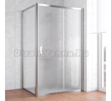 Душевой уголок Vegas Glass ZP+ZPV 120*80 08 02 профиль глянцевый хром, стекло шиншилла