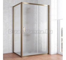 Душевой уголок Vegas Glass ZP+ZPV 120*80 05 02 профиль бронза, стекло шиншилла