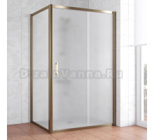 Душевой уголок Vegas Glass ZP+ZPV 130*80 05 10 профиль бронза, стекло сатин