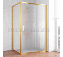 Душевой уголок Vegas Glass ZP+ZPV 130*80 09 02 профиль золото, стекло шиншилла