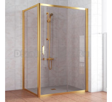 Душевой уголок Vegas Glass ZP+ZPV 140*80 09 05 профиль золото, стекло бронза