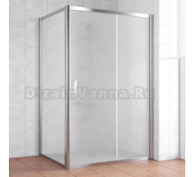 Душевой уголок Vegas Glass ZP+ZPV 140*80 08 10 профиль глянцевый хром, стекло сатин