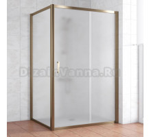 Душевой уголок Vegas Glass ZP+ZPV 140*80 05 10 профиль бронза, стекло сатин