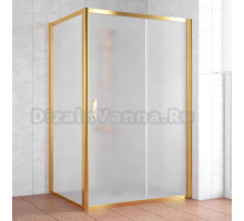 Душевой уголок Vegas Glass ZP+ZPV 140*80 09 10 профиль золото, стекло сатин