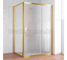 Душевой уголок Vegas Glass ZP+ZPV 140*80 09 02 профиль золото, стекло шиншилла