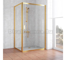 Душевой уголок Vegas Glass ZP+ZPV 110*90 09 01 профиль золото, стекло прозрачное