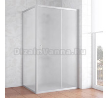 Душевой уголок Vegas Glass ZP+ZPV 110*90 07 10 профиль матовый хром, стекло сатин