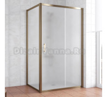 Душевой уголок Vegas Glass ZP+ZPV 110*90 05 10 профиль бронза, стекло сатин