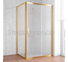 Душевой уголок Vegas Glass ZP+ZPV 110*90 09 10 профиль золото, стекло сатин