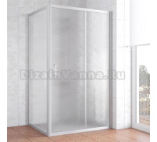Душевой уголок Vegas Glass ZP+ZPV 110*90 07 02 профиль матовый хром, стекло шиншилла