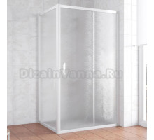 Душевой уголок Vegas Glass ZP+ZPV 110*90 01 02 профиль белый, стекло шиншилла