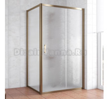 Душевой уголок Vegas Glass ZP+ZPV 110*90 05 02 профиль бронза, стекло шиншилла